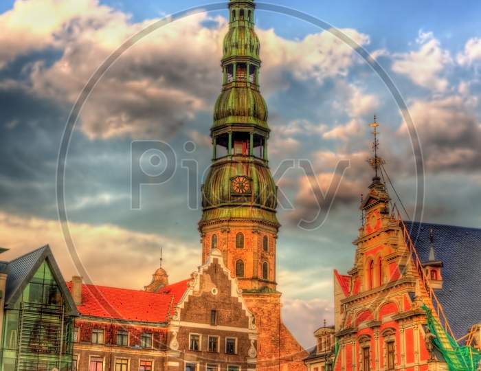 View Of St. Peter Church In Riga, Latvia