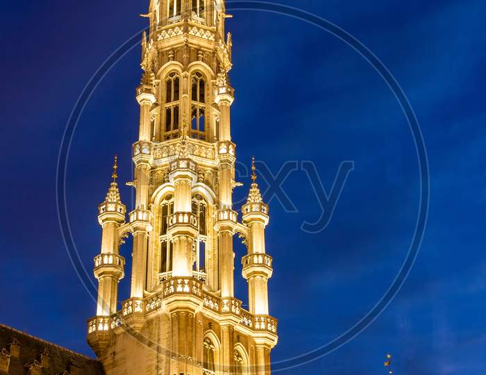 Spire Of Brussels City Hall - Belgium