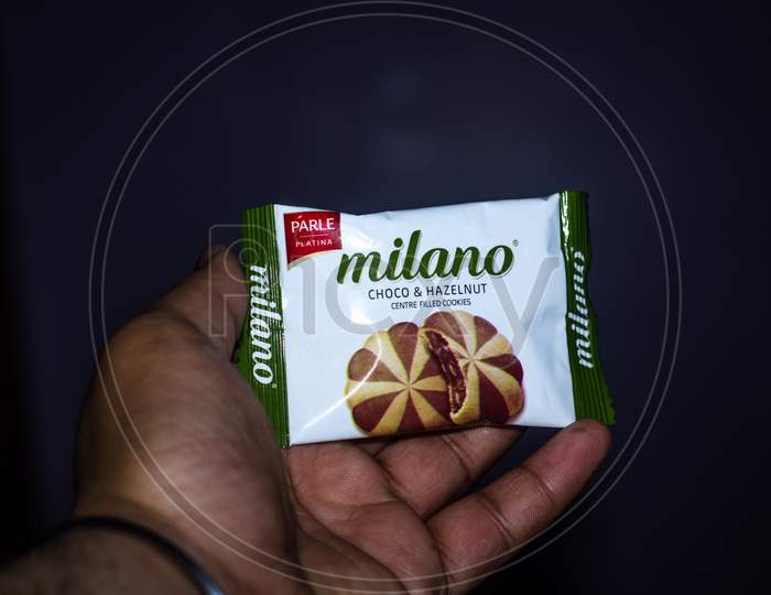 Delhi, India-May 01 2020: Parle Milano Mixed Berries Cookies