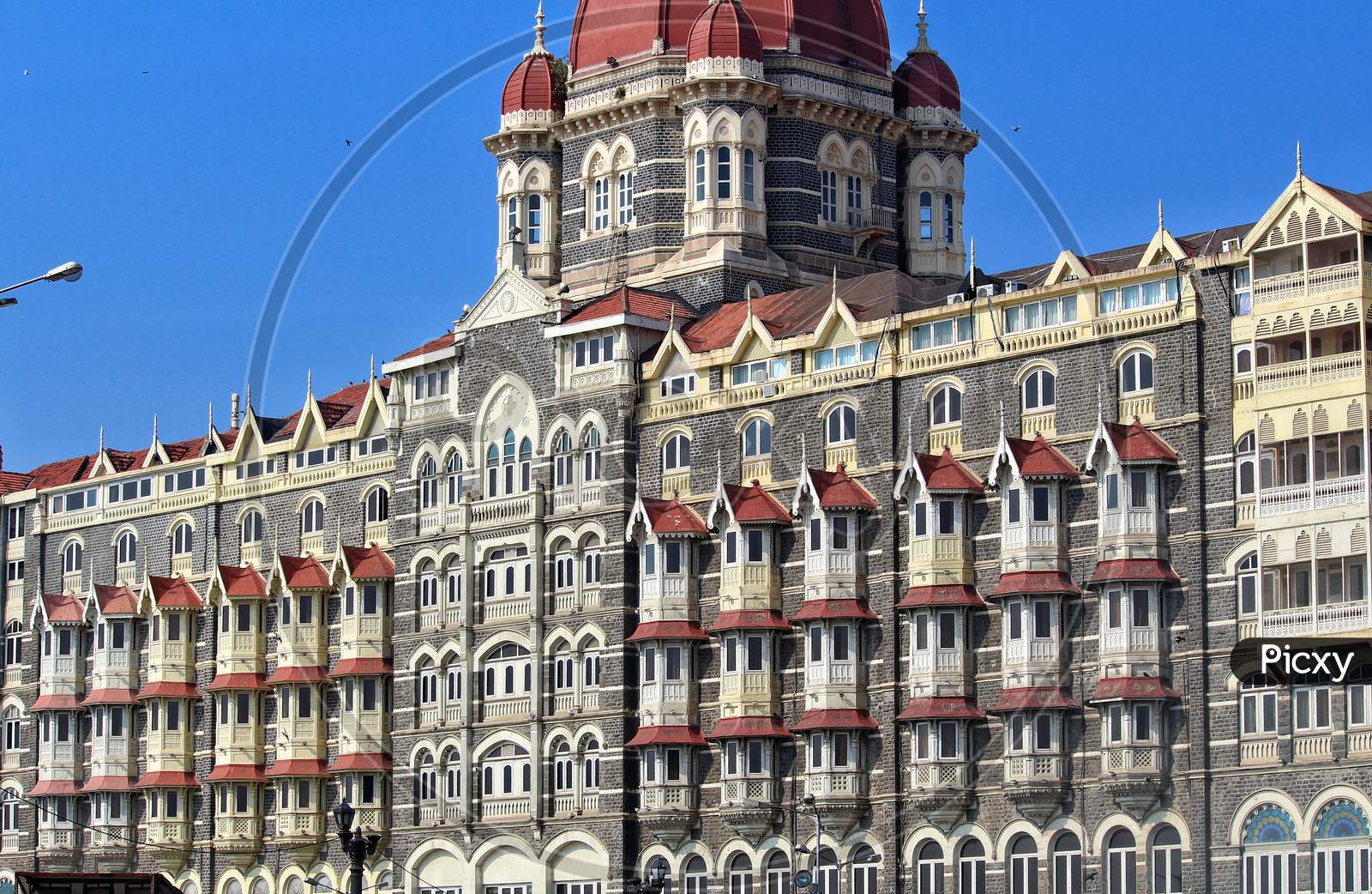 Mumbai, India - February 14, 2018: The Taj Mahal Hotel In The City Cente, The Gateway Of India