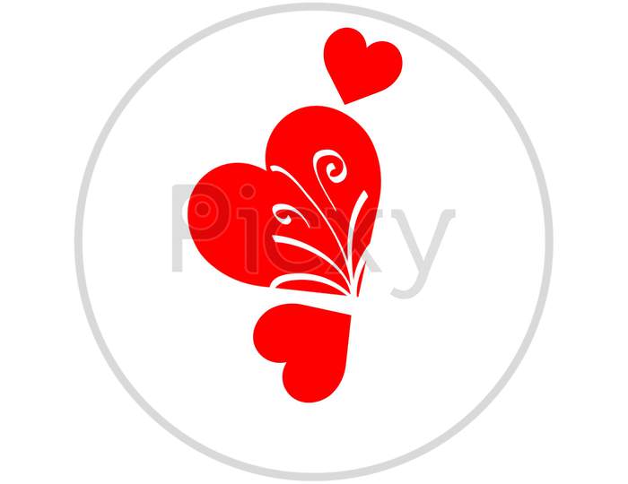 Illustration of a lovely heart logo
