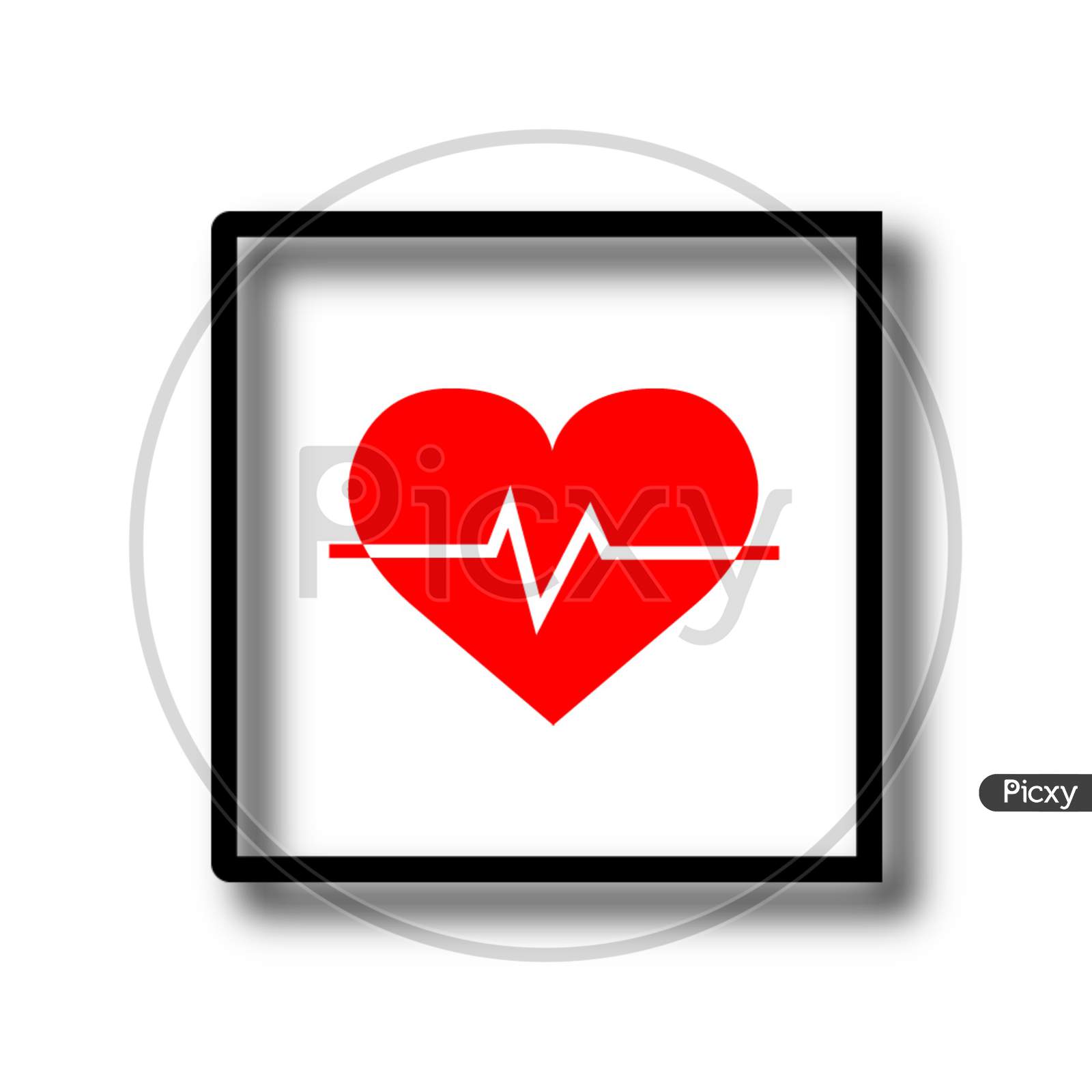 Illustration of a lovely heart logo