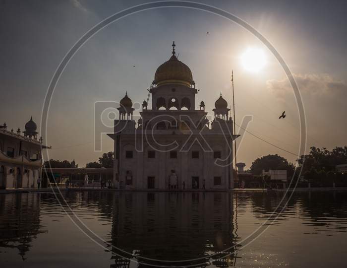 New Delhi, India - April 25, 2019, Nanak Piao Sahib, Gurudwara, Sarovar, Water Pond