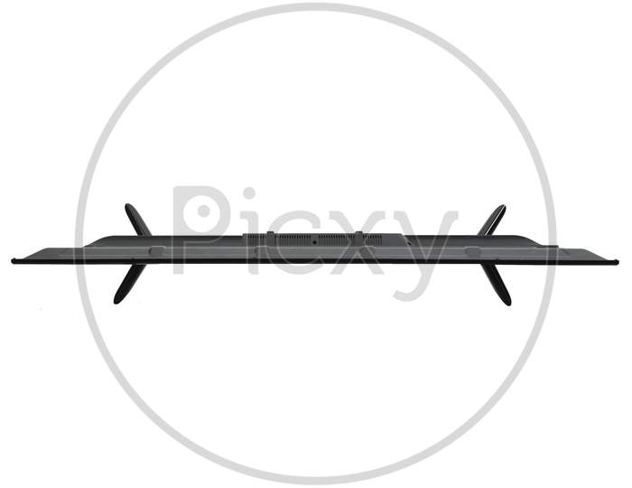 Top View Of an Smart TV Or Andriod TV  Over an Isolated White Background