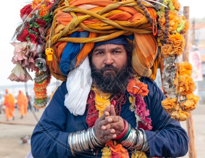 Sikh monk in Kumbh Mela
