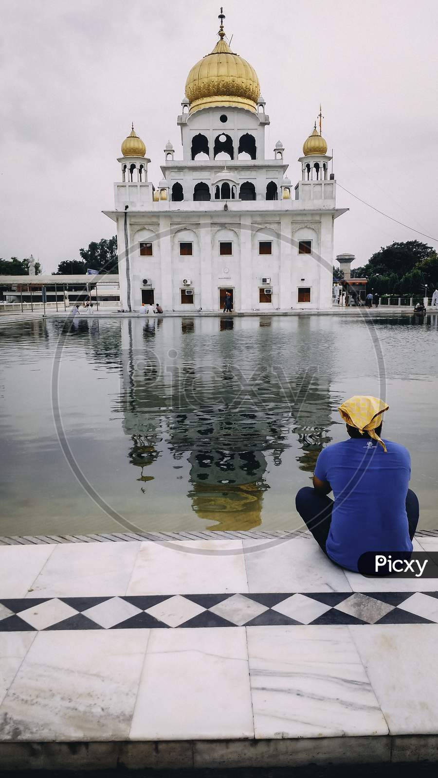 New Delhi, India - November 12, 2019, Nanak Piao Sahib, Gurudwara, Sarovar, Water Pond