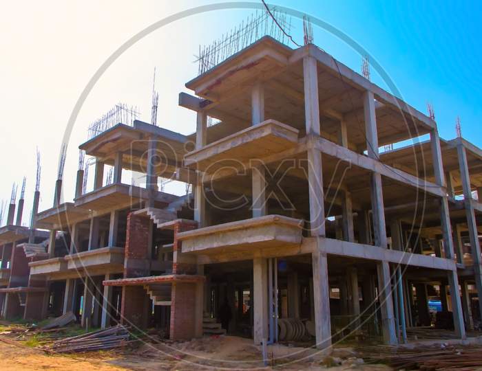 New Construction Of Big Building, Sonipat, Haryana, July 2019