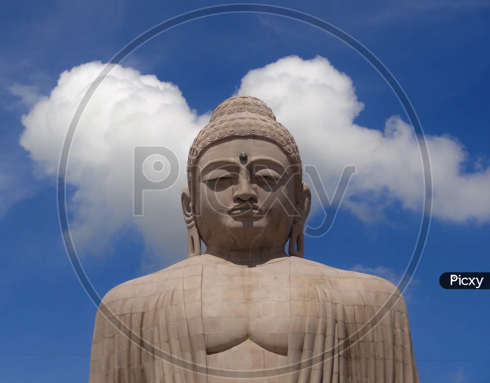 Giant Buddha, Bodh Gaya, Bihar, INDIA.