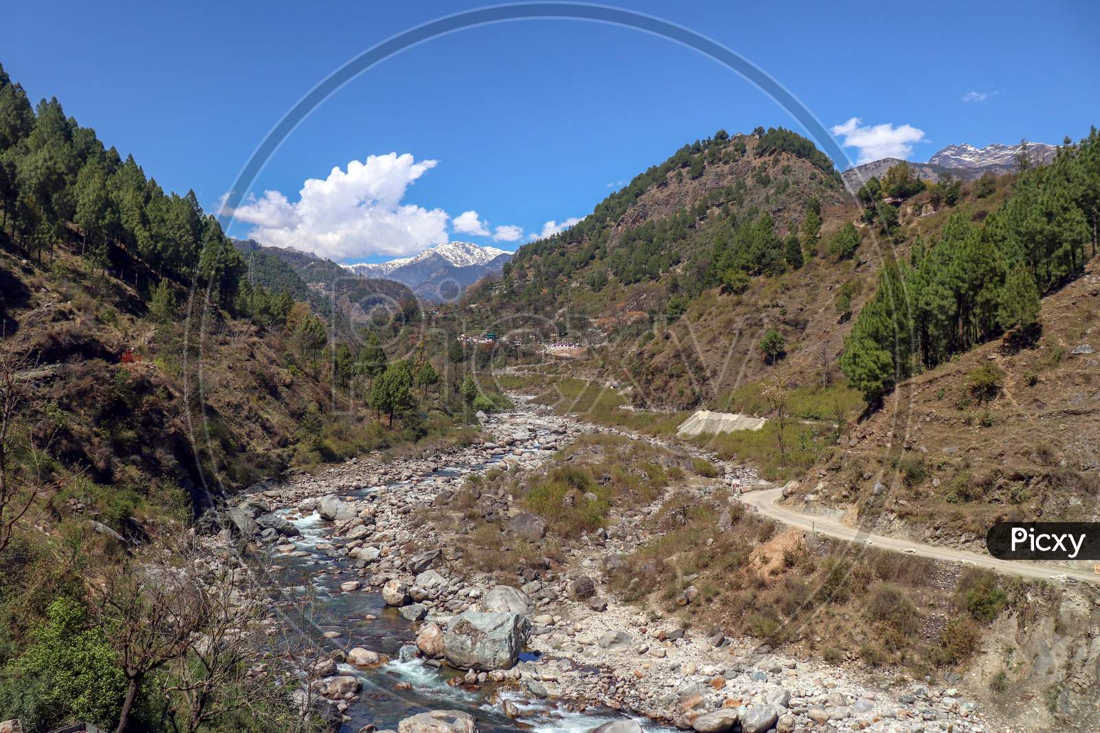 White Water Rapids In Bhagirathi River Originates From Gangotri In Indian Himalayas At Devprayag, Uttrakhand, India.