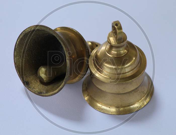 Copper Bells Isolated In White