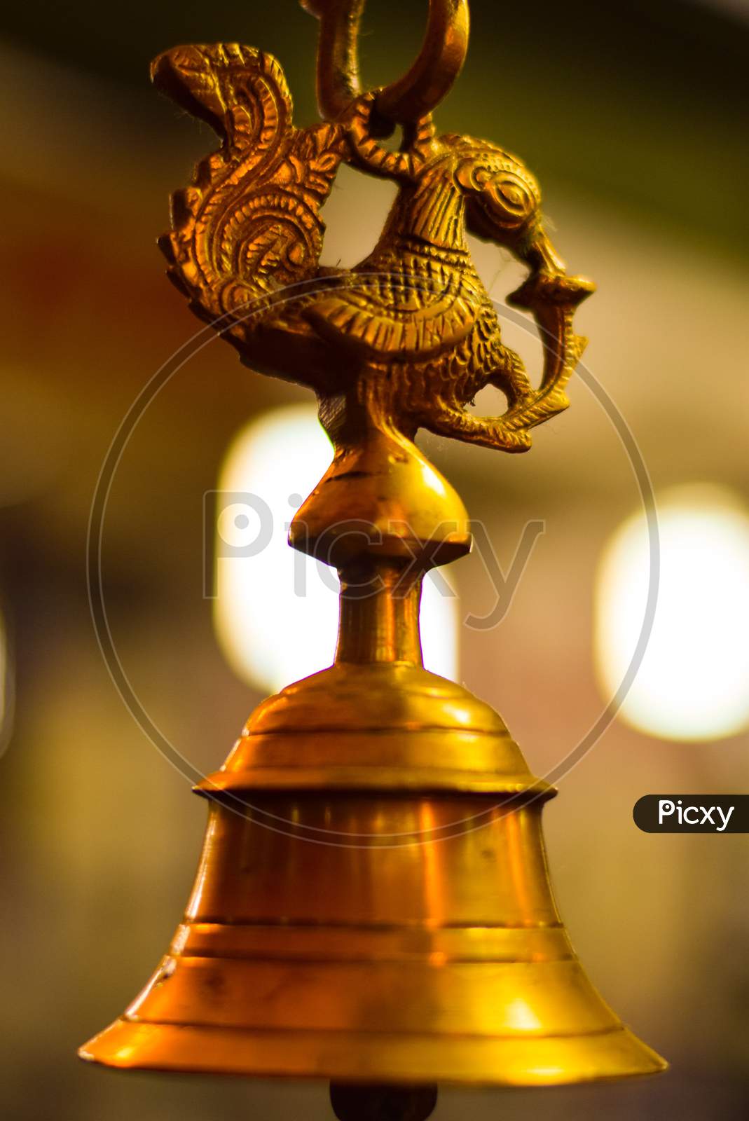 Image of Selective Focus On Temple Ring With Blurred Background