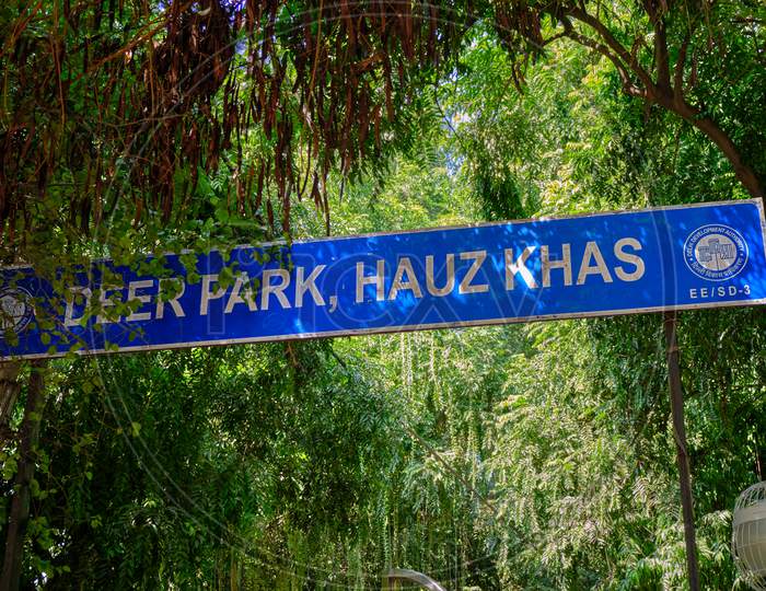 Deer Park In Hauz Khas In New Delhi, India