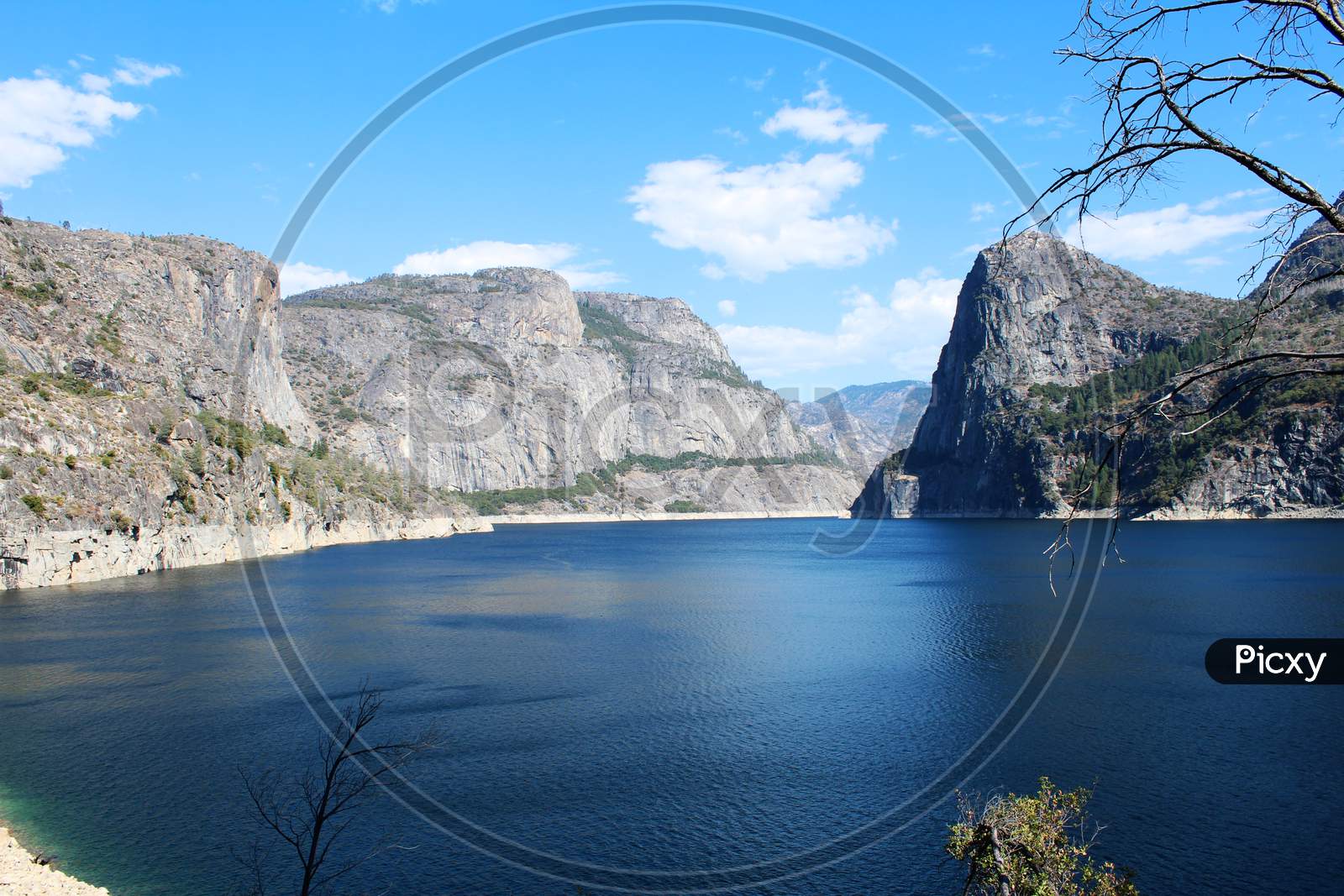 View Of The Hetch Hetchy Reservoir From Trail, California, Usa