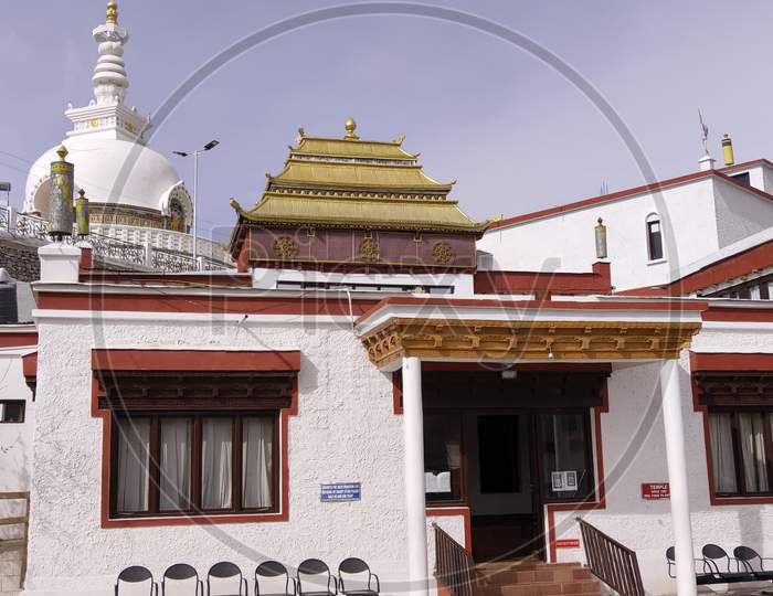 Shanti Stupa is a Buddhist white-domed stupa on a hilltop in Chanspa, Leh district, Ladakh,