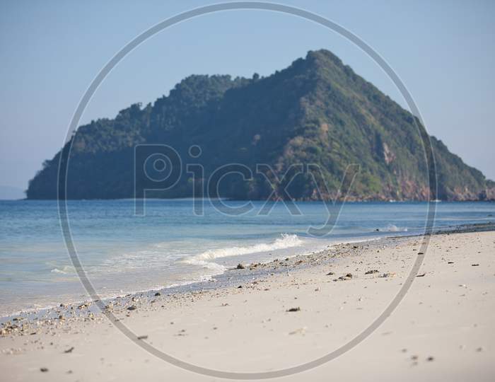 Beach View with A Mountain