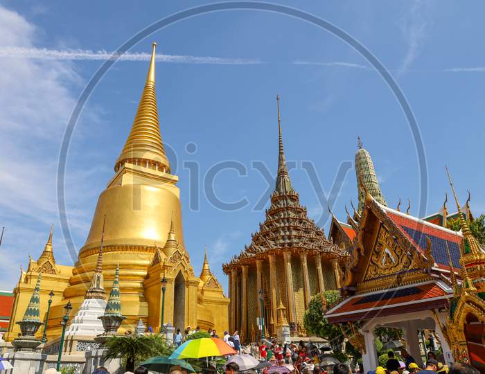Wat Phra Kaew, Temple of the Emerald Buddha in Bangkok, Thailand