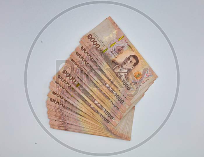 Myanmar Kyats Banknote, Myanmar Kyat Currency Notes on White Background
