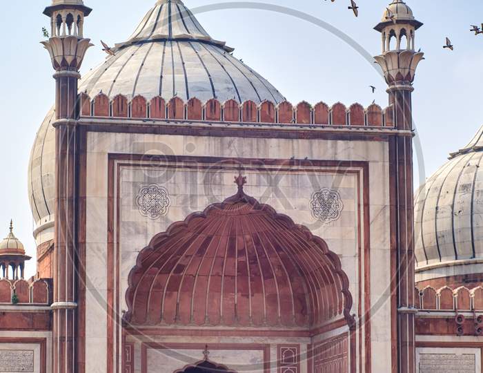 Masjid E Jahan Numa, Jama Masjid Mosque In Old Delhi, One Of The Largest Mosques In India