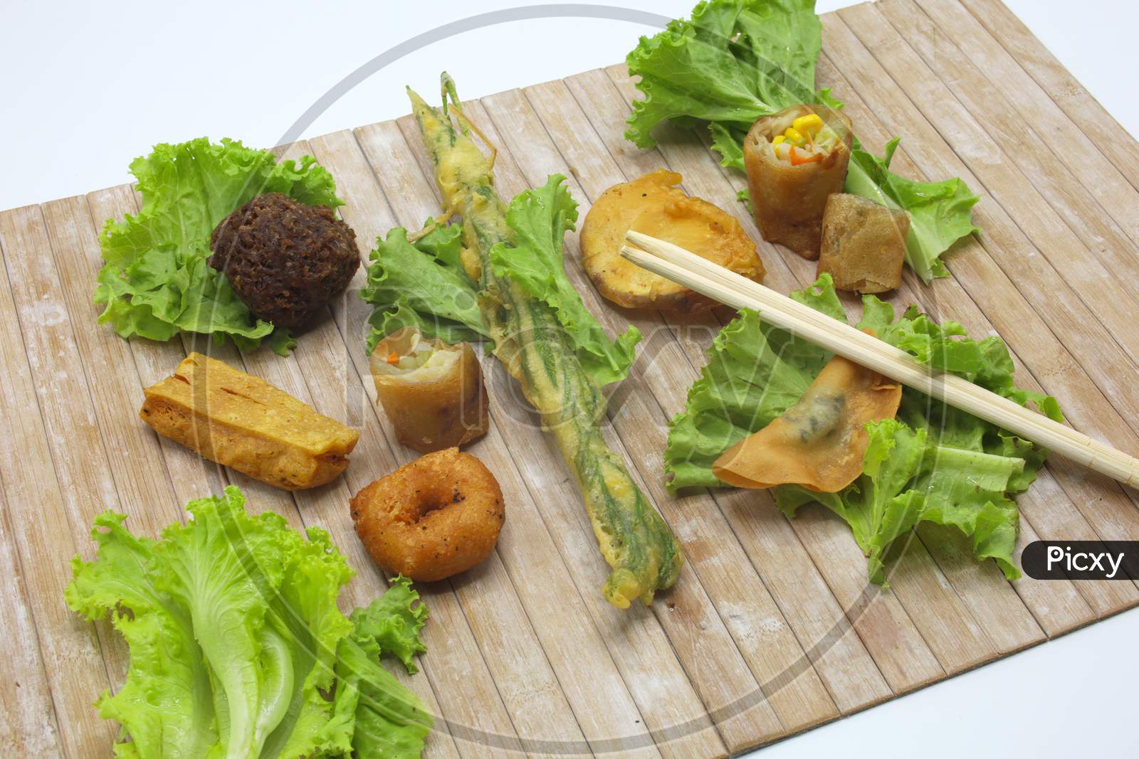 Burmese Dish served on a Wooden Board