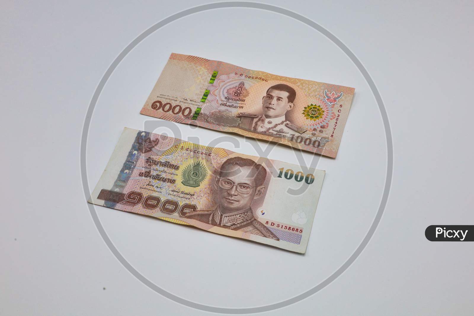 Myanmar Kyats Banknote, Myanmar Kyat Currency Notes on White Background