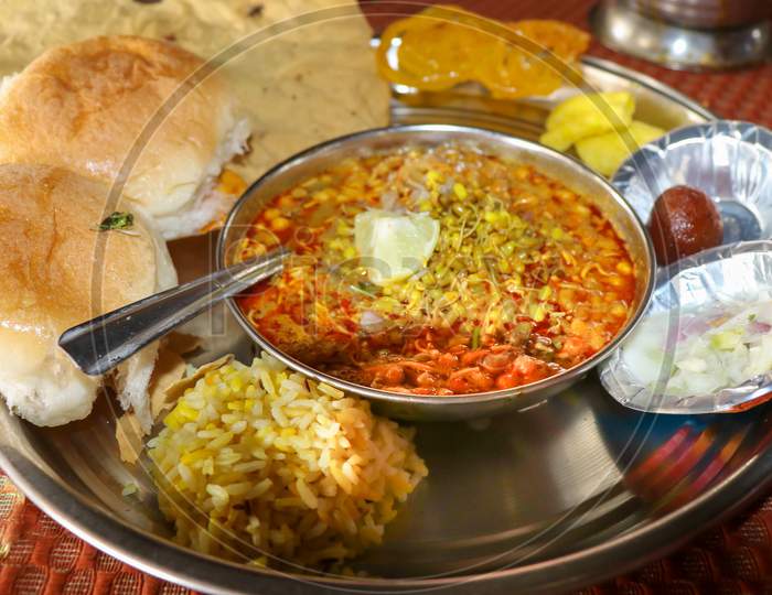 Misal Pav, A local breakfast cuisine food item from Indian state of Maharashtra
