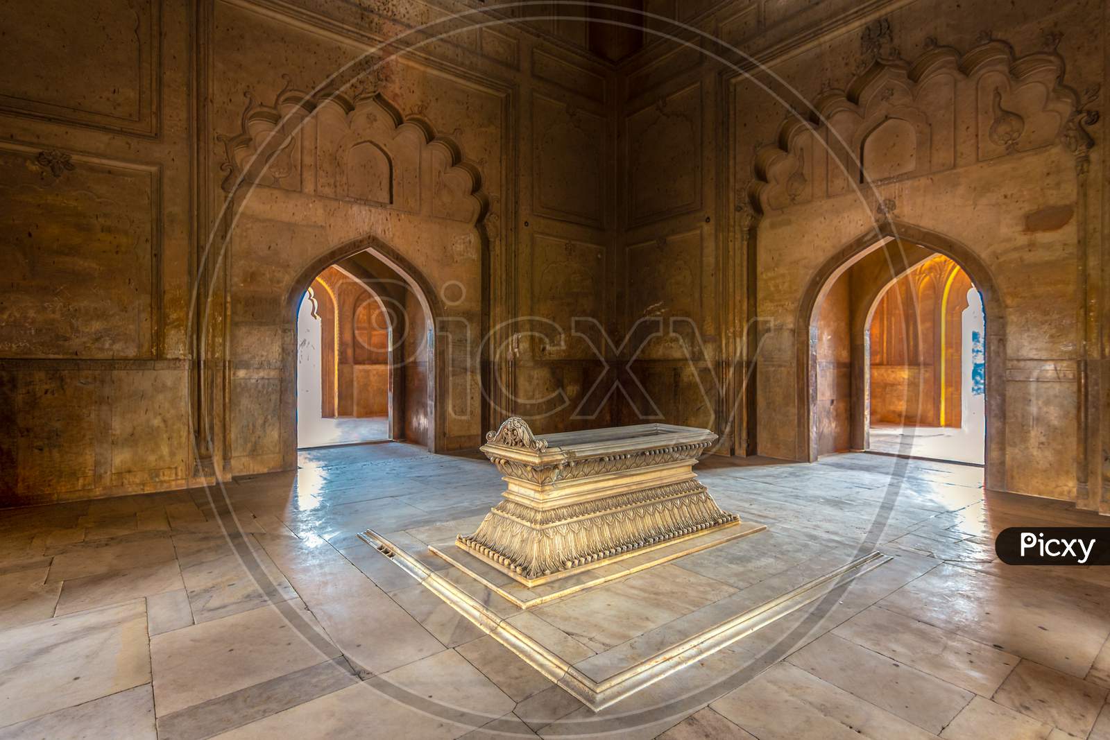 Grave Of Safdarjung At Safdarjung'S Tomb, Mughal Style Mausoleum Built In 1754 In New Delhi, India