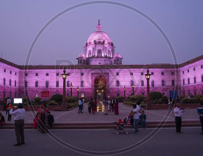 The Rashtrapati Bhavan is the official residence of the President of India located at the Western end of Rajpath in New Delhi, India.