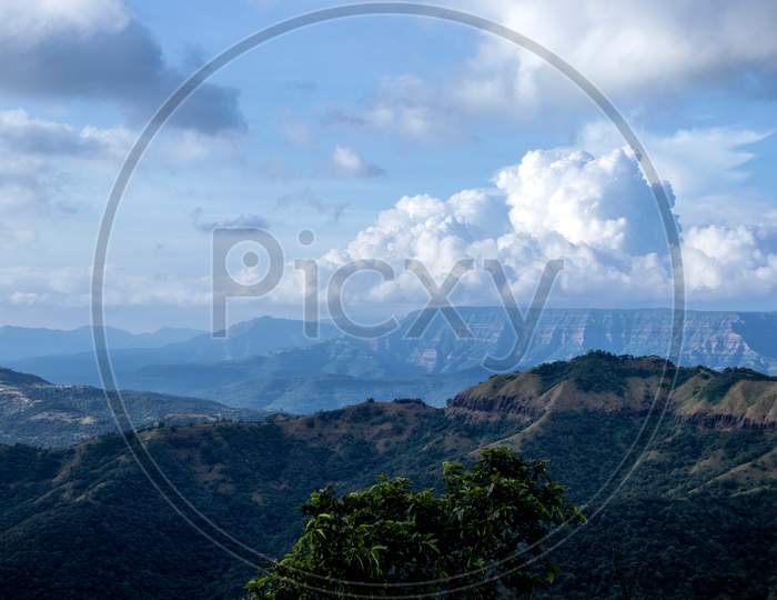 very beautiful landscape view mountain and sky