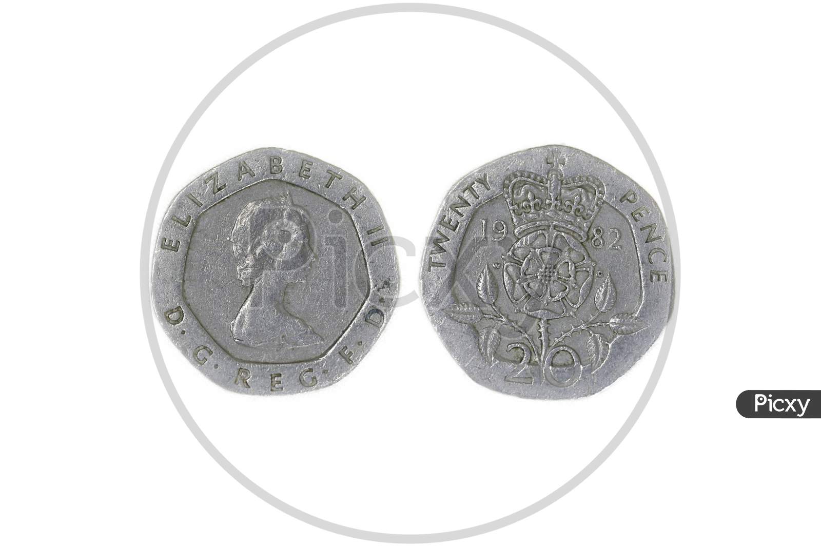 Currency coin on White Background