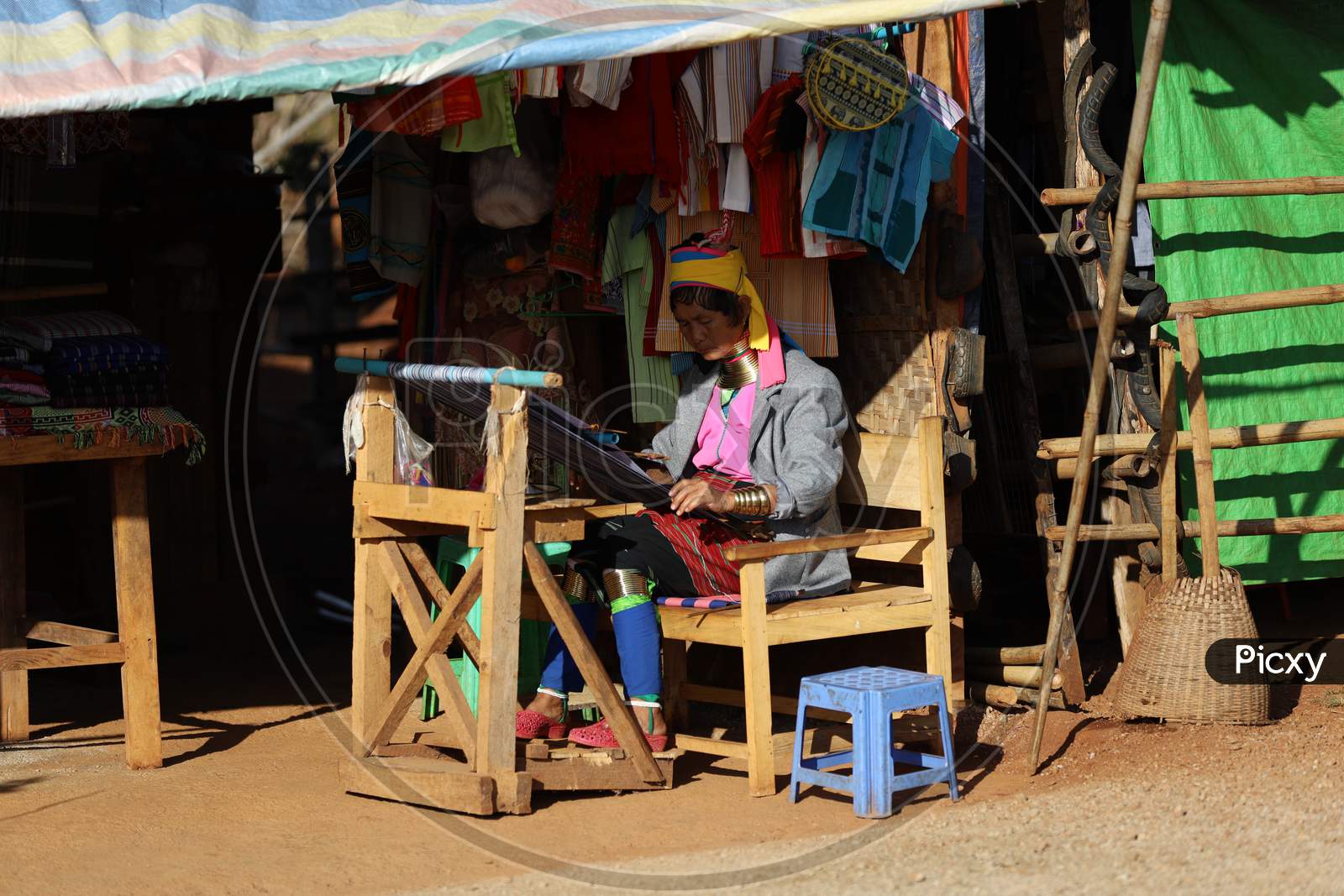 Old Myanmar Women At Work