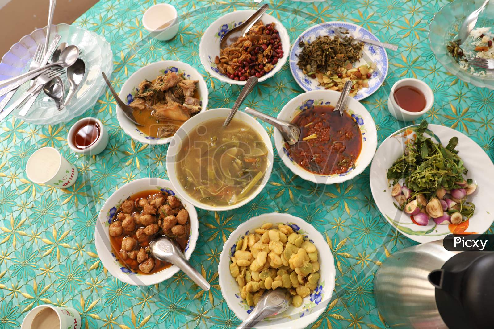 Burmese Dishes Served in a Bowls