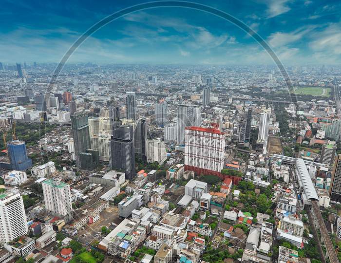 Buildings of Bangkok in Aerial View - Bangkok Capital City of Thailand