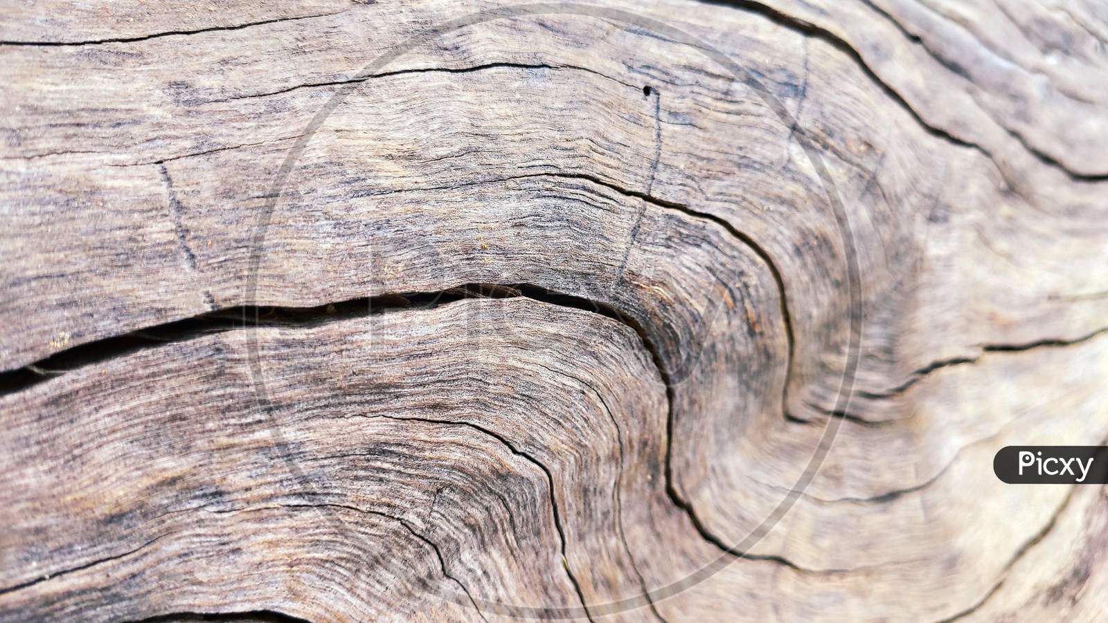 Crack marks on a wooden surface