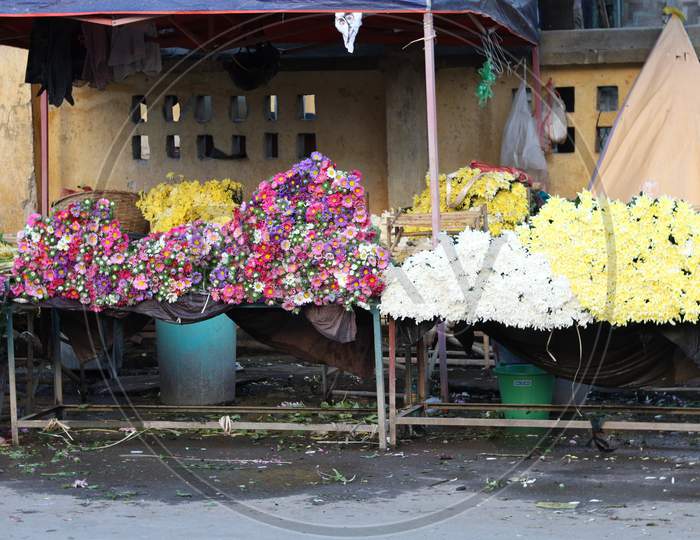 Flowers Shop in a Market
