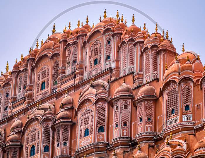 Hawa Mahal Palace In Jaipur Pink City In Rajasthan, India