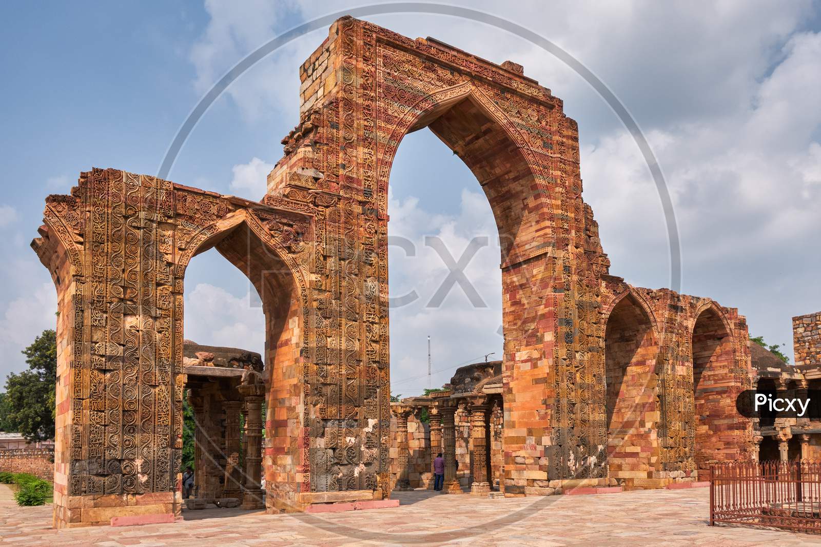Remains Of The Qutub Minar Complex, Unesco World Heritage Site In Delhi, India