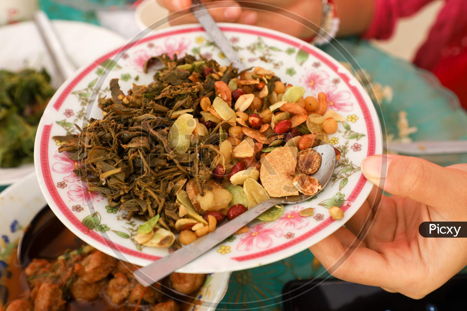 Burmese Dish Served in a Plate