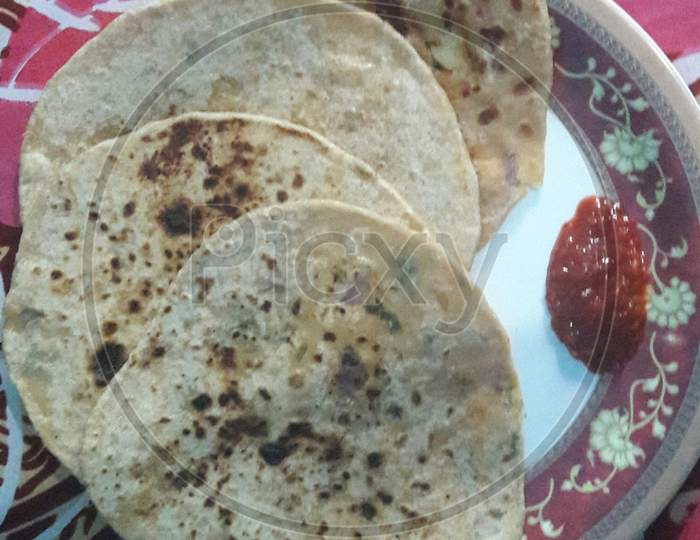 Paratha Food Chapati Dish