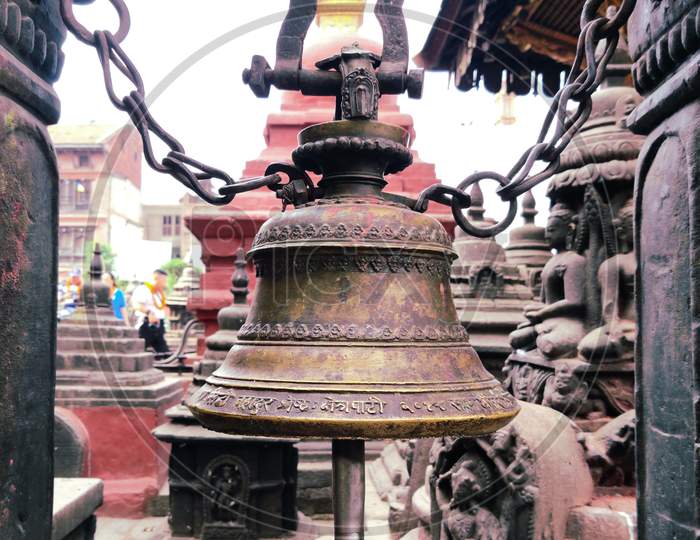 An Ancient Temple Bell From Nepal.