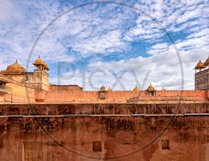 Palace Of Raja Man Singh In The Amer Fort In Jaipur, Rajasthan, India