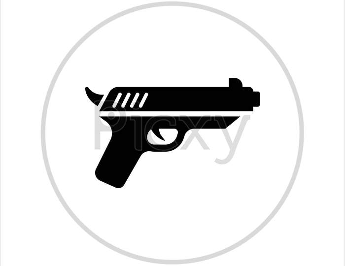 gun icon,vector best flat gun icon.