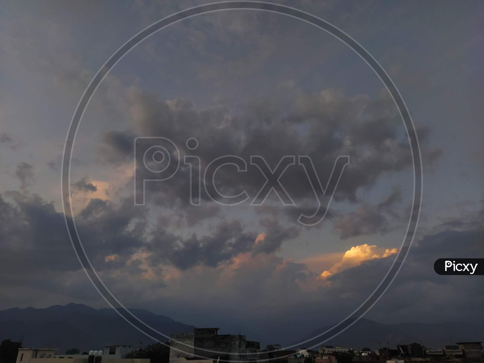 Clouds with sunlight evening sunset at Haldwani on 4th May 2020