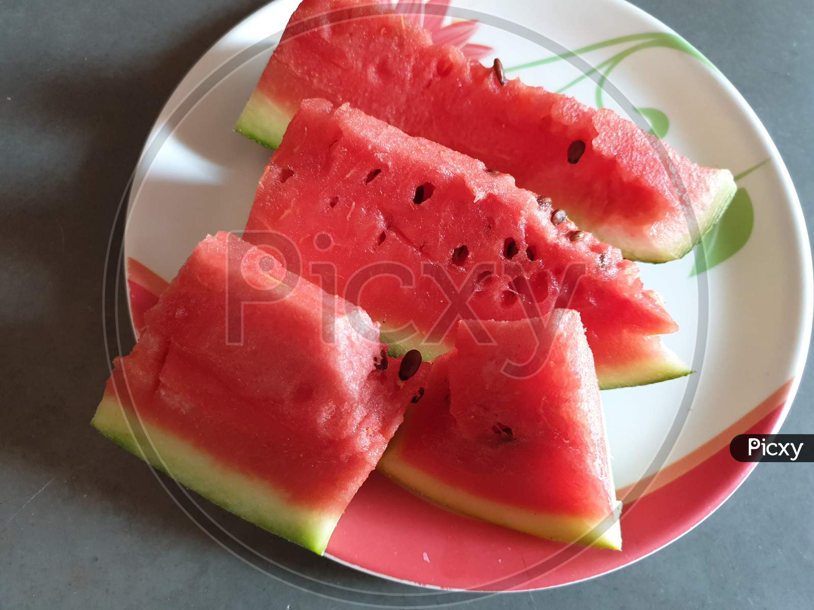 watermelon served in plate