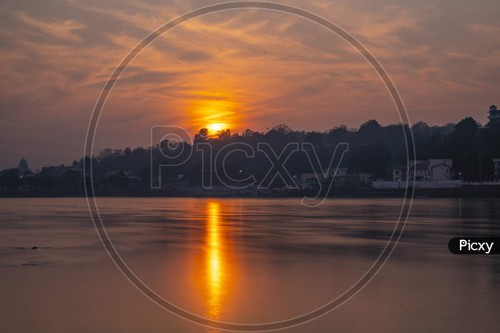 Image of Sunrise and Sunset Abstract nature background.Moody pink ...