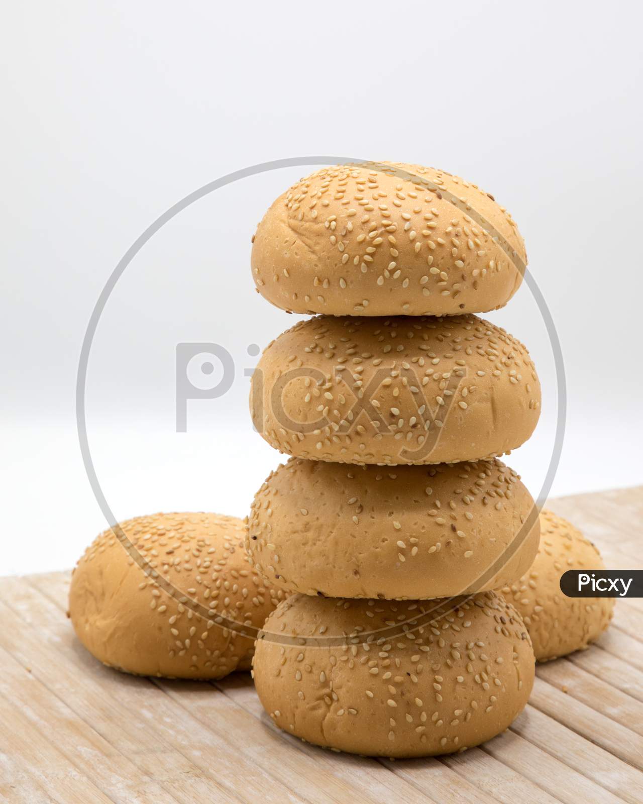 Bread Buns isolated with White Background