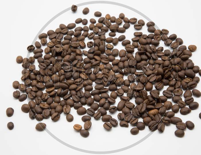 Coffee Beans on White Background
