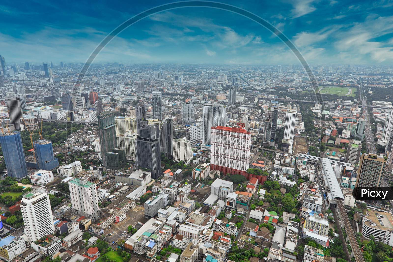 Buildings of Bangkok in Aerial View - Bangkok Capital City of Thailand