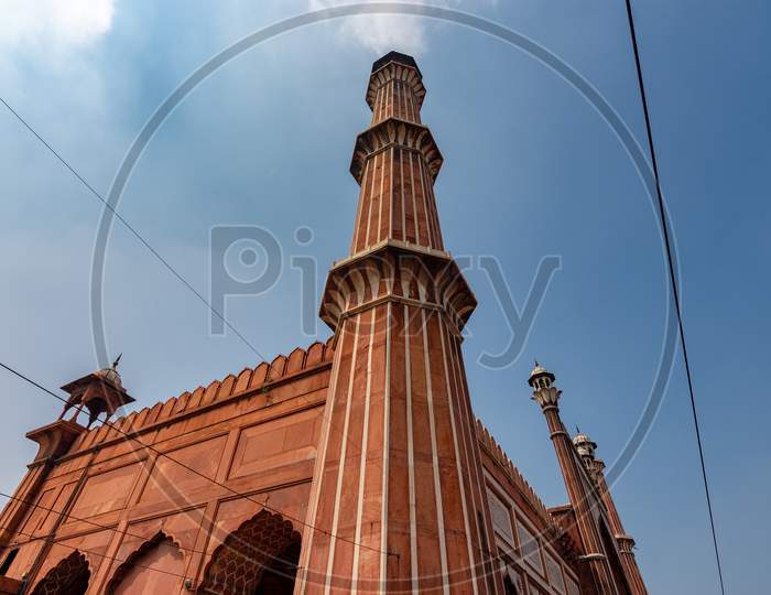 Masjid E Jahan Numa, Jama Masjid Mosque In Old Delhi, One Of The Largest Mosques In India