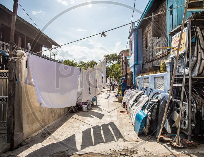 Laundry Aera in Myanmar