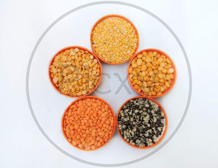 Five types of lentils